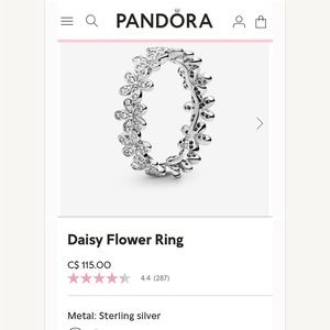 Pandora daisy flowers ring